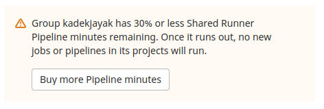 Gitlab Pipeline Minutes akan habis