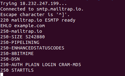 Telnet on SMTP